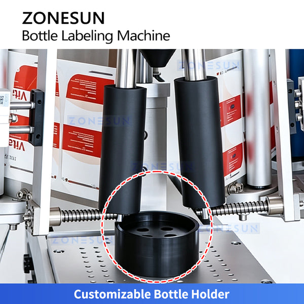 ZONESUN ZS-TB806 Semi-Auto Square Bottle Labeling Machine with Date Coder