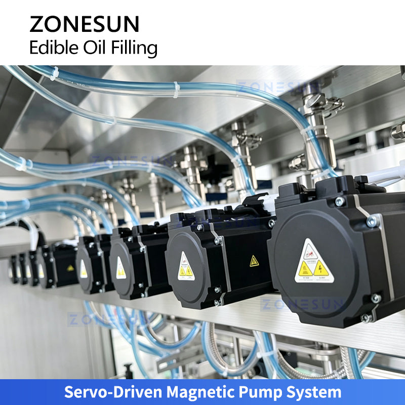 ZONESUN ZS-EVF03 14-Head Servo Magnetic Pump Edible Oil Filling Machine