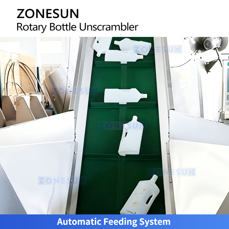 ZONESUN ZS-ULP18 Automatic Rotary Bottle Unscrambler for Plastic Bottles