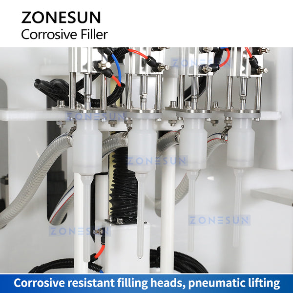 ZONESUN ZS-YTCR4A Automatic 4 Nozzles Corrosive Liquid Filling Machine