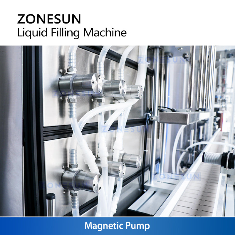 ZONESUN ZS-VTMP80D Magnetic Pump Liquid Filling Machine with Dust Cover