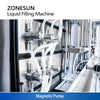 ZONESUN ZS-VTMP80D Magnetic Pump Liquid Filling Machine with Dust Cover