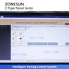 ZONESUN ZS-CB120Z Automatic Barcode Scanner Z-Belt Parcel Sorting Machine