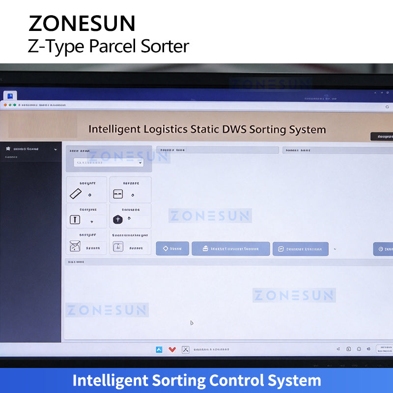 ZONESUN ZS-CB120Z Automatic Barcode Scanner Z-Belt Parcel Sorting Machine