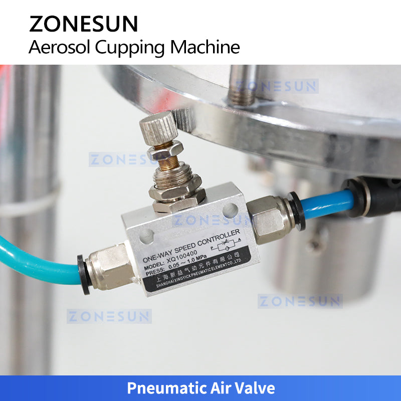 ZONESUN ZS-BG25Q Semi Automatic Pneumatic Aerosol Can De-Capping Machine