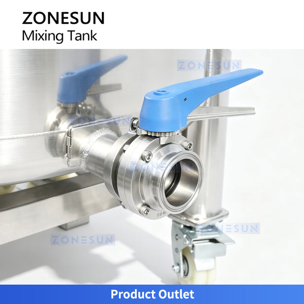 ZONESUN ZS-MB800L Stainless Steel Industrial Liquid & Paste Mixing Tank