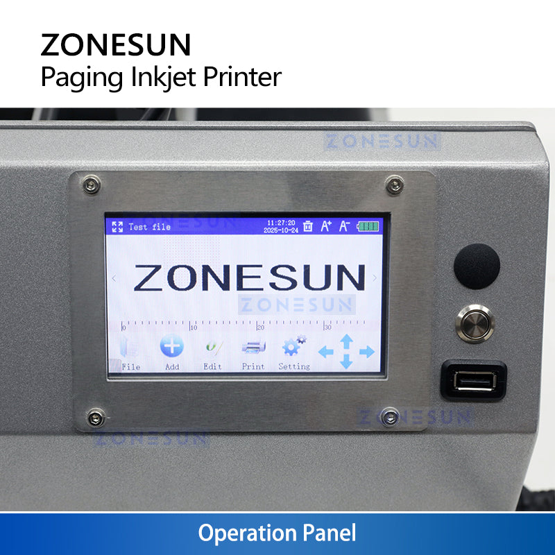 ZONESUN ZS-FYP5 Automatic Paging Coding Machine Flat Bags Cards Inkjet Coding Printer