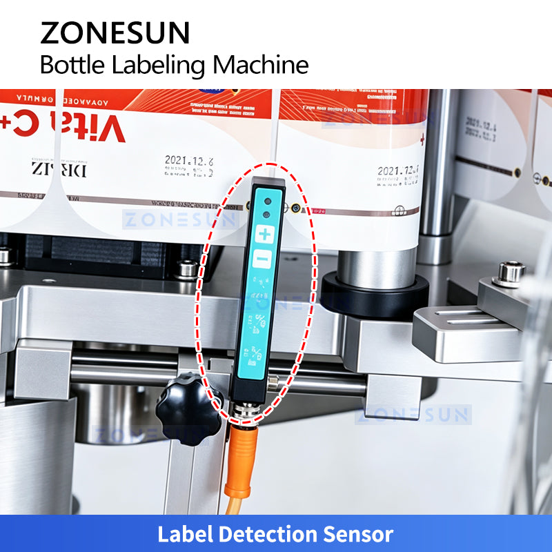 ZONESUN ZS-TB806 Semi-Auto Square Bottle Labeling Machine with Date Coder