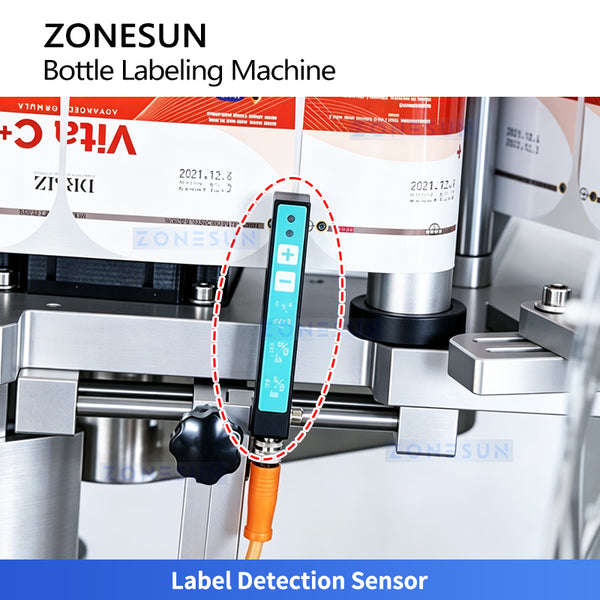 ZONESUN ZS-TB806 Semi-Auto Square Bottle Labeling Machine with Date Coder