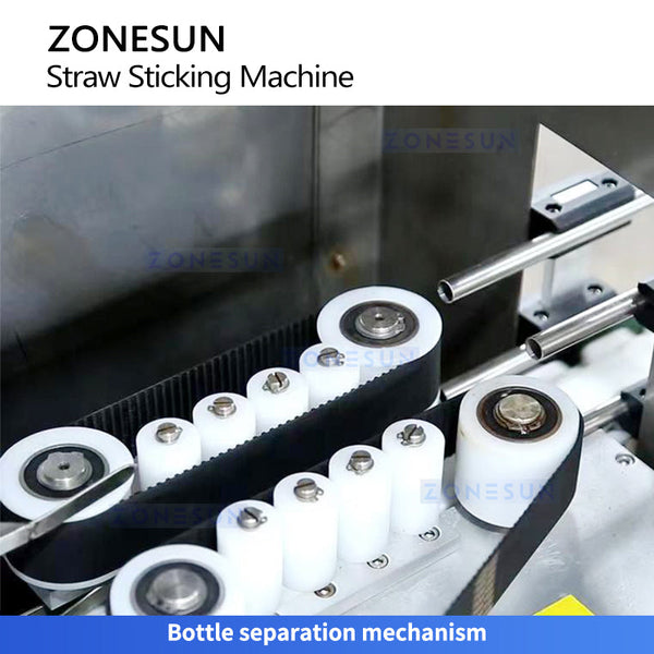 ZONESUN ZS-SZT1 Automatic Milk Beverage Straw Pasting Machine Straw Applicator