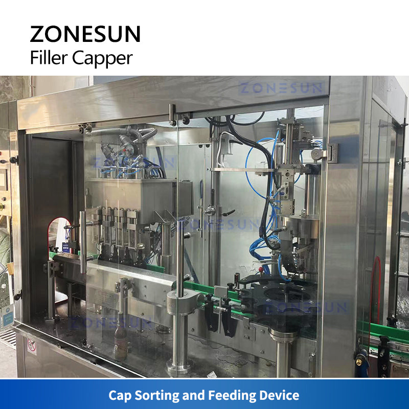 ZONESUN ZS-CFC4 Automatic Beer Filling Capping Machine Carbonated Isobaric Filler