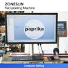 ZONESUN ZS-TB161PO Automatic Jar Cap Top and Side Real-Time Printing Flat Surface Labeling Machine