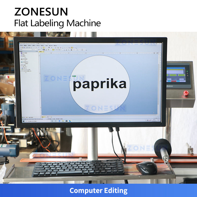 ZONESUN ZS-TB161PO Automatic Jar Cap Top and Side Real-Time Printing Flat Surface Labeling Machine