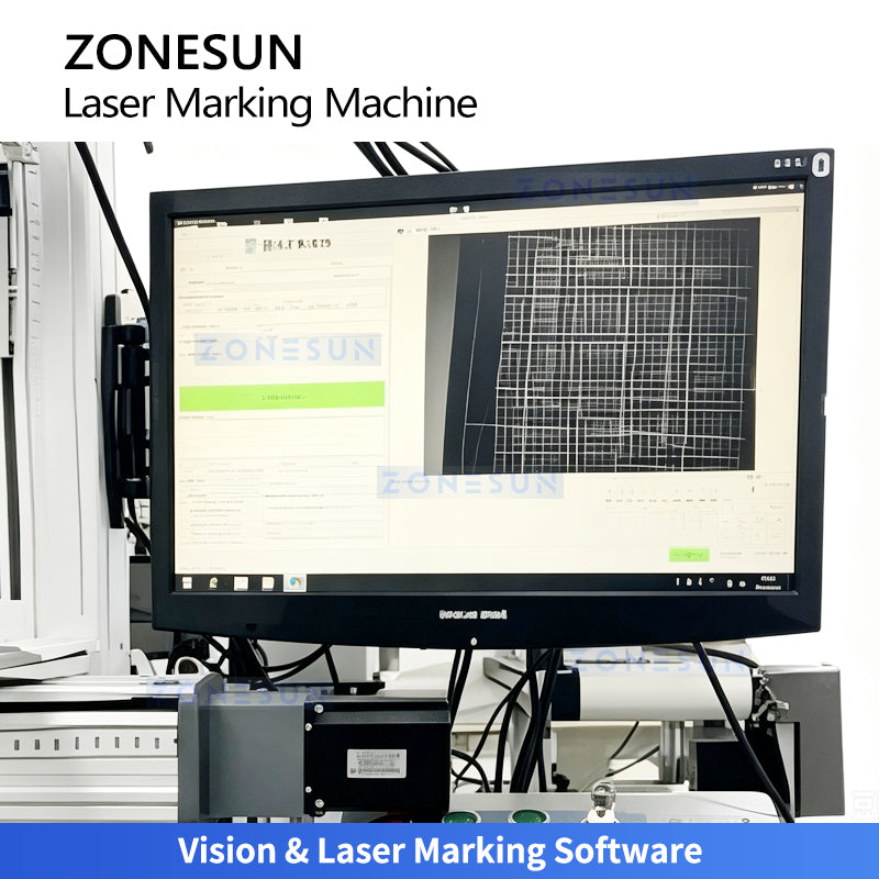 ZONESUN ZS-LMC2 Automatic Vision Guided Laser Marking Machine with CCD Camera Positioning