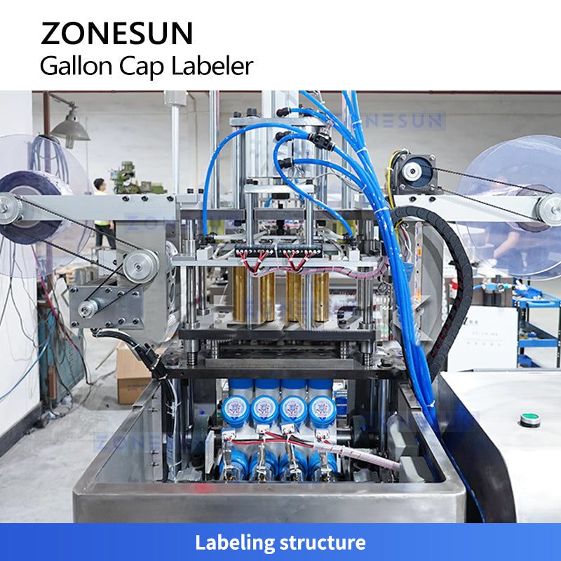 Bottle Cap Top Labeling Machine