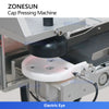 ZONESUN ZS-SGYG01 Automatic Cup Lid Pressing Machine with Cap Elevator Yogurt Cup Pressing Machine