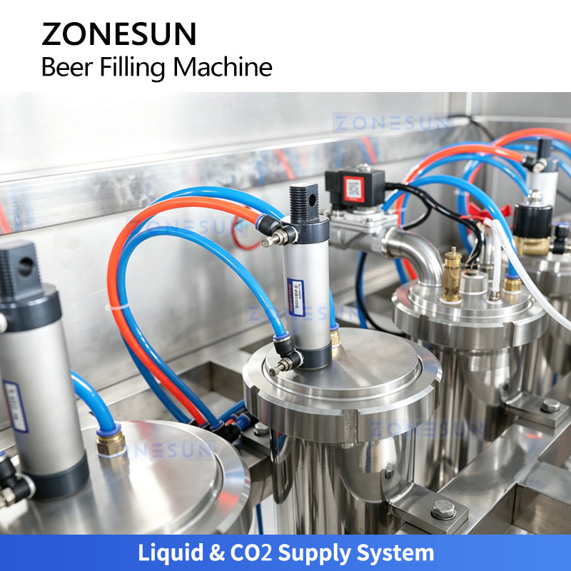 ZONESUN ZS-DG4A Automatic Isobaric Beer Bottle Filling & Fermentation System