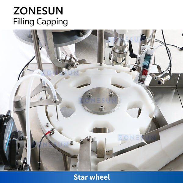 ZONESUN ZS-AFC37 Rotary Vial Filling & Capping Machine for Cosmetics & Chemicals