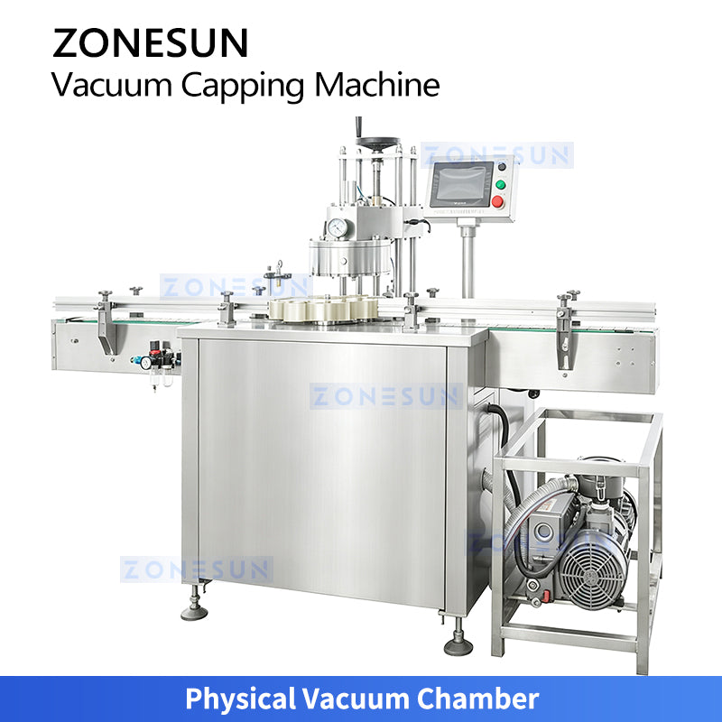 ZONESUN ZS-XG240 Automatic Vacuum Capping Machine for Twist off Caps Jars