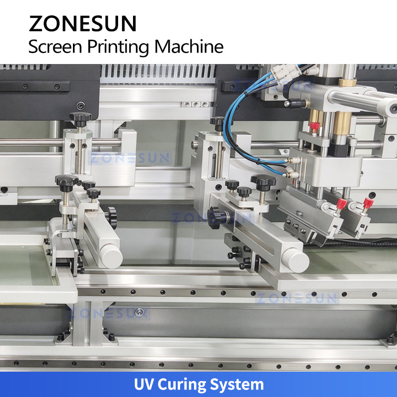 ZONESUN ZS-SWP5 Automatic Dual-Color Screen Bottle Printer With UV Curing System