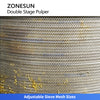 ZONESUN ZS-ZJ02 Fruit Pulper Machine Automatic Double Stage Pulping Equipment for Juice & Puree Production