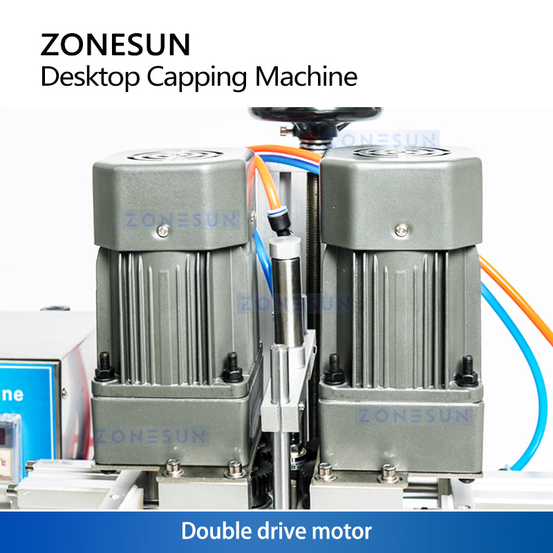 ZONESUN ZS-XG6100 Tabletop Four-Wheel Spindle Capping Machine for 20–50mm Caps