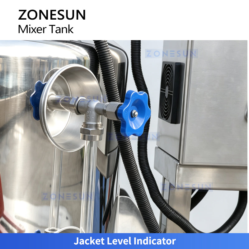 ZONESUN ZS-VMB200L 200L Vacuum Homogenizing Emulsifier Mixer Tank for Cream Lotion Sauce and Pharmaceutical Emulsion Production