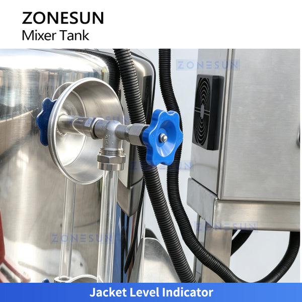 ZONESUN ZS-VMB200L 200L Vacuum Homogenizing Emulsifier Mixer Tank for Cream Lotion Sauce and Pharmaceutical Emulsion Production