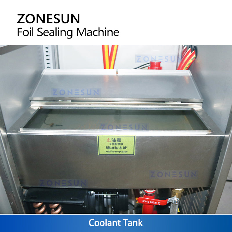 ZONESUN ZS-FK5000 Water Cooled Bottle Sealing Machine coolant tank
