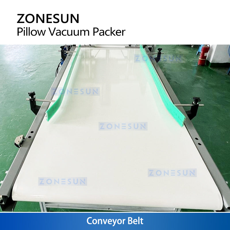 Automatic Vacuum & Compression Pillow Wrapper conveyor Belt