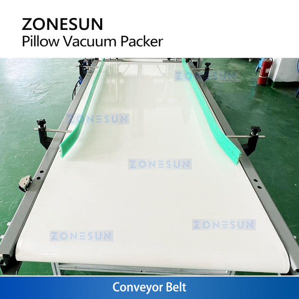 Automatic Vacuum & Compression Pillow Wrapper conveyor Belt