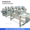 ZONESUN ZS-CT5 Industrial Air Cooling Mesh Belt Conveyor for Roasted Nuts Fried Foods and Food Processing Lines