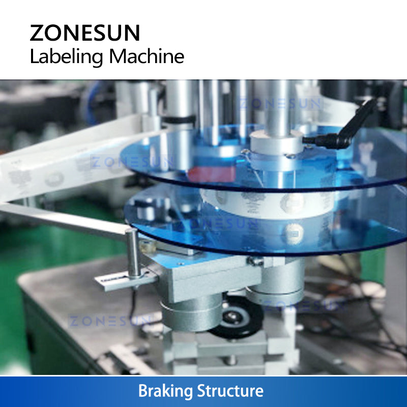 ZONESUN ZS-TB120 Automatic Round Bottle Neck and Body Labeling Machine