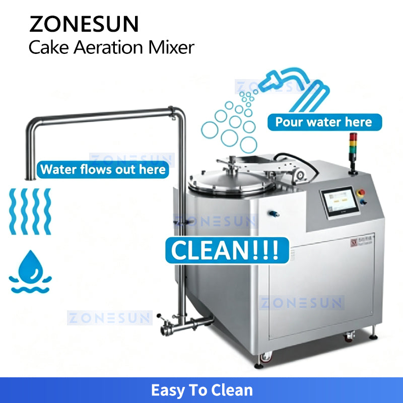 ZONESUN ZS-DG130 Automatic Cake Aeration Mixer for Sponge Cake Chiffon Cake and Pound Cake Bakery Production