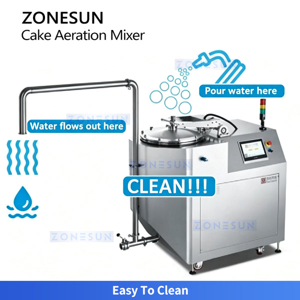 ZONESUN ZS-DG130 Automatic Cake Aeration Mixer for Sponge Cake Chiffon Cake and Pound Cake Bakery Production