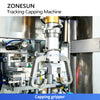 ZONESUN ZS-VTXG3 Dual Head Automatic Pump Cap Capping Machine with Tracking System for Lotion, Serum, Disinfectant Liquid Bottles