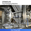 ZONESUN ZS-GWF7 Automatic Cup Filling and Sealing Production Line for Dried Fruits, Nuts & Granular Food Packaging