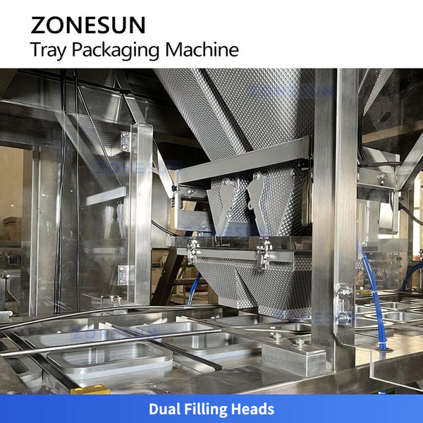 ZONESUN ZS-GWF7 Automatic Cup Filling and Sealing Production Line for Dried Fruits, Nuts & Granular Food Packaging