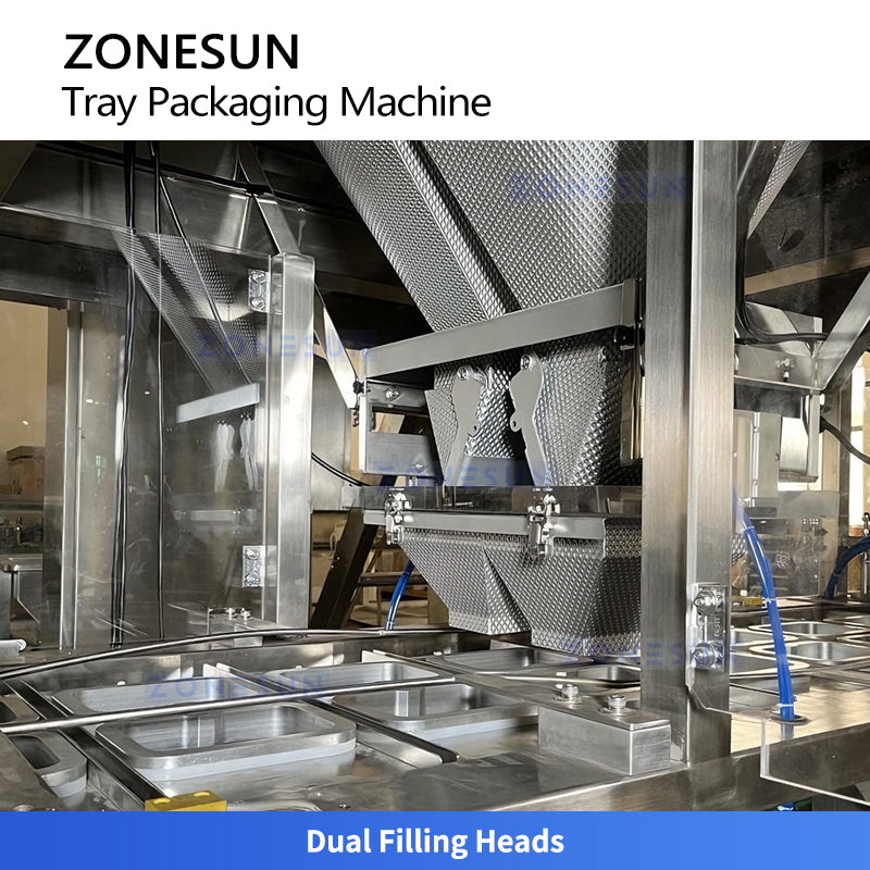 ZONESUN ZS-GWF7 Automatic Cup Filling and Sealing Production Line for Dried Fruits, Nuts & Granular Food Packaging