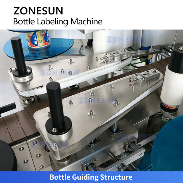 ZONESUN ZS-TB300L Automatic Double Side Labeling Machine Round Square Flat Bottle Labeler