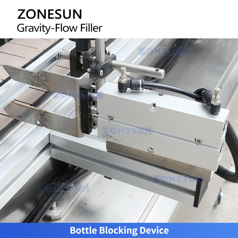 ZONESUN ZS-VTGZ100E Automatic Gravity Liquid Filling Machine with Diving Nozzles for Low Viscosity Liquids