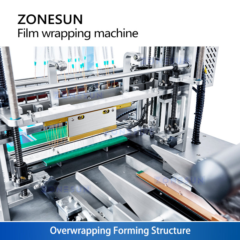 ZS-MSFM730 Servo Automatic 3D Transparent Film Box Overwrapping Machine