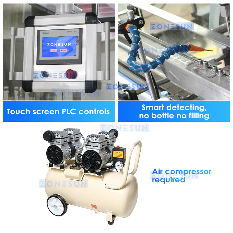 ZONESUN ZS-YT12T-12PX 12 Nozzles Servo Motor Paste Filling Machine With Feeding Pump