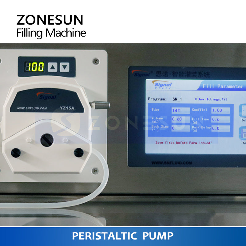 ZONESUN ZS-FS180 Snap-sachet Peristaltic Pump Liquid Filling Sealing Machine