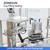 ZONESUN ZS-AFS02R Automatic Cup Filling and Sealing Machine for Yogurt, Sauce, Beverage & Liquid Packaging