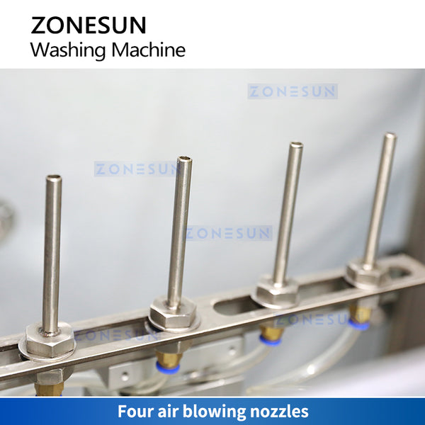 ZONESUN ZS-WB04 4-Head Airjet Bottle Cleaner for Breweries & Beverage Production