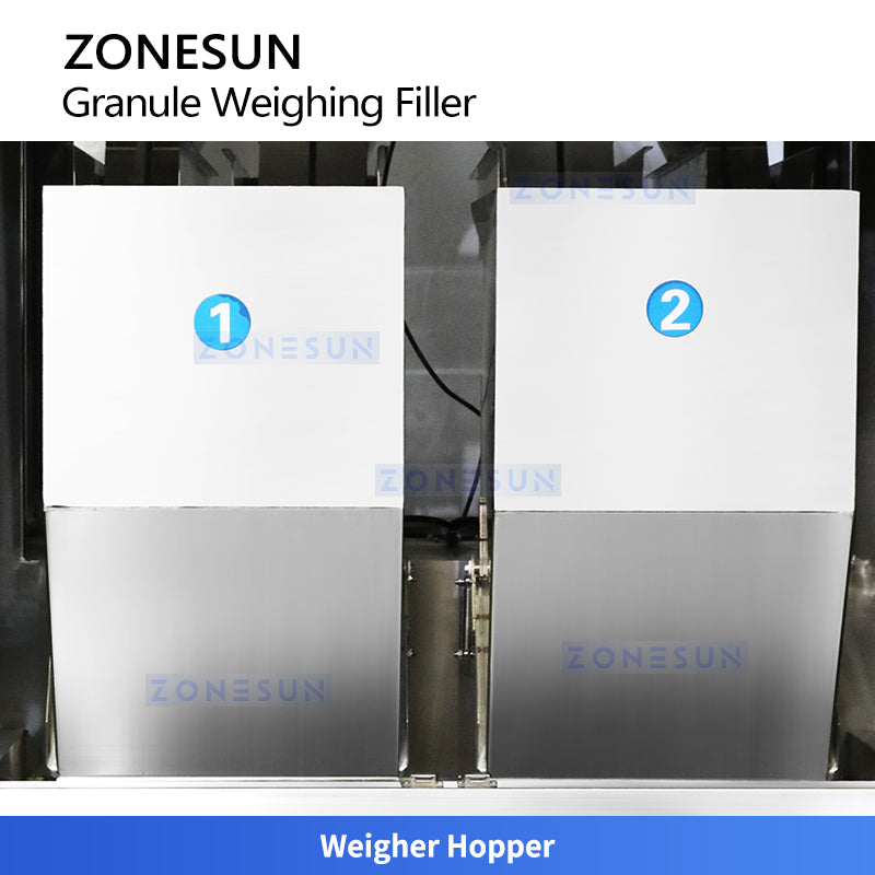 ZONESUN ZS-HG200 Dual-Hopper Granule Weighing and Filling Machine Beans Seeds Nuts Filler