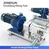 ZONESUN ZS-EM2 300L Emulsifying Mixing Tank with Anchor Scraper Agitator High-Speed Emulsifier and Dual Rotor Pumps for Food Cosmetic and Pharmaceutical Production