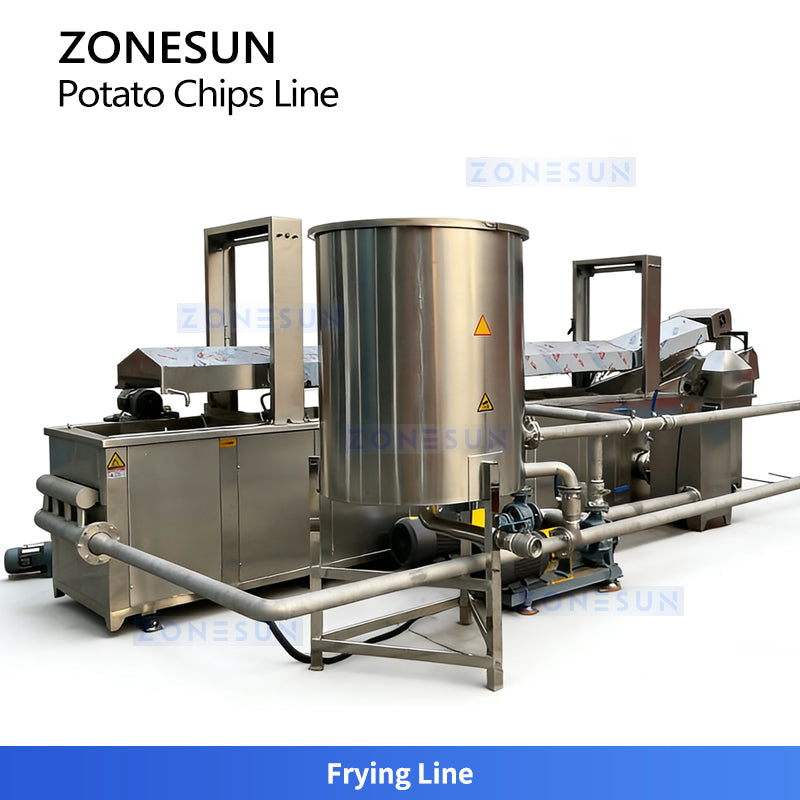 ZONESUN ZS-PCL1 Automatic Potato Chips Production Line Snack Food Processing Equipment