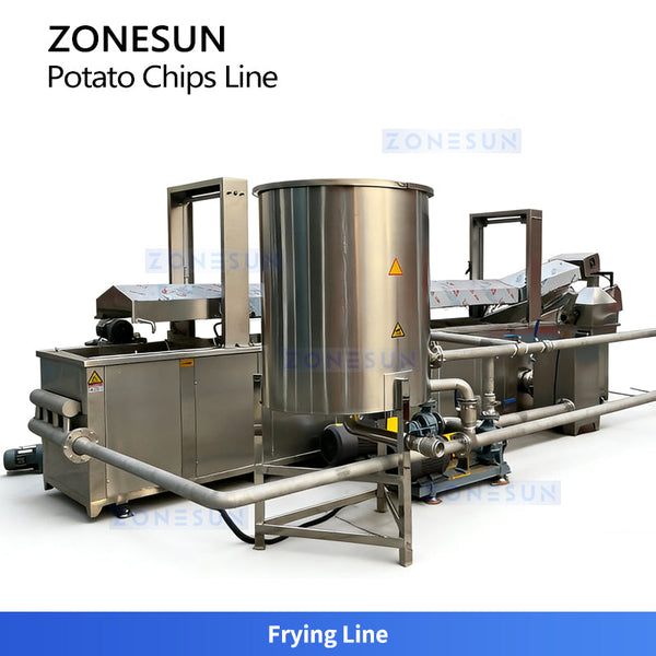 ZONESUN ZS-PCL1 Automatic Potato Chips Production Line Snack Food Processing Equipment